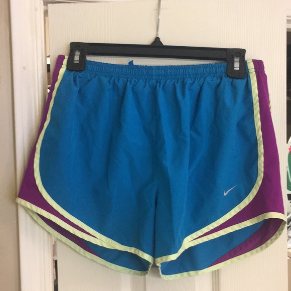 Nike Dri Fit running shorts Blue and Purple Medium - Picture 2 of 4